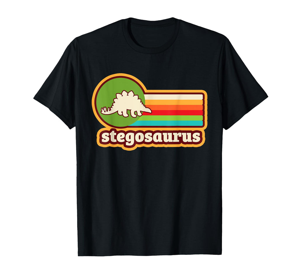 Stegosaurus Silhouette 70S T-Shirt - Unique Graphic Unisex - T-Shirt, Sweatshirt, Hoodie
