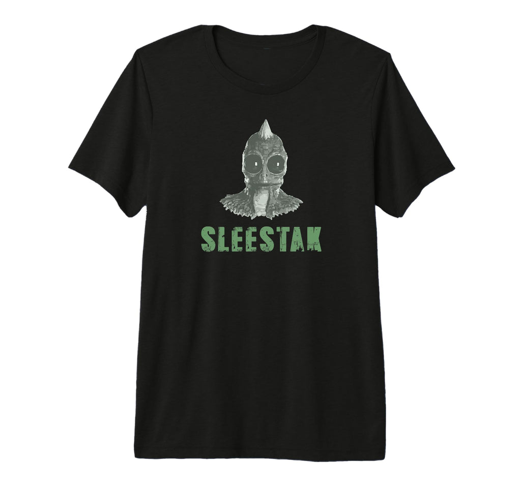 Sleestak Distressed Stylized Tri T-Shirt - Aesthetic Graphic for Adults - T-Shirt, Sweatshirt, Hoodie