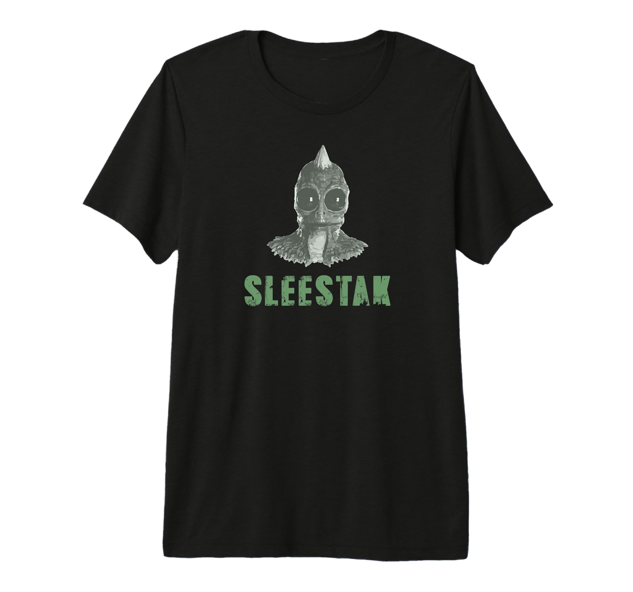 Sleestak Distressed Stylized Tri T-Shirt - Aesthetic Graphic for Adults - T-Shirt, Sweatshirt, Hoodie