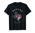 Dallas Texas State Flag Map Souvenir T-Shirt - Graphic Print for Adults - T-Shirt, Sweatshirt, Hoodie
