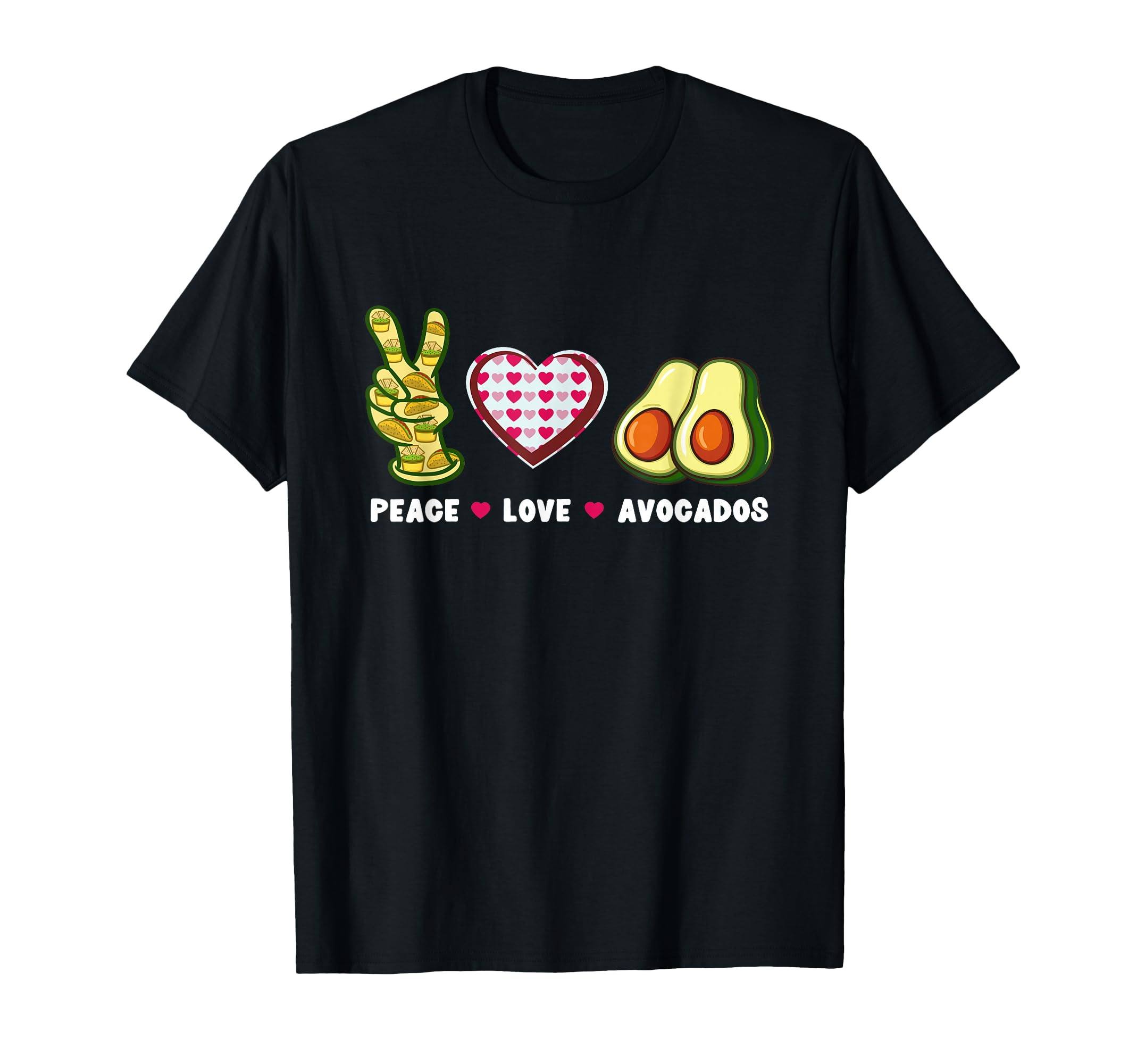 Peace Love Avocados Vegetarian T-Shirt - Unique Graphic Men Women - T-Shirt, Sweatshirt, Hoodie