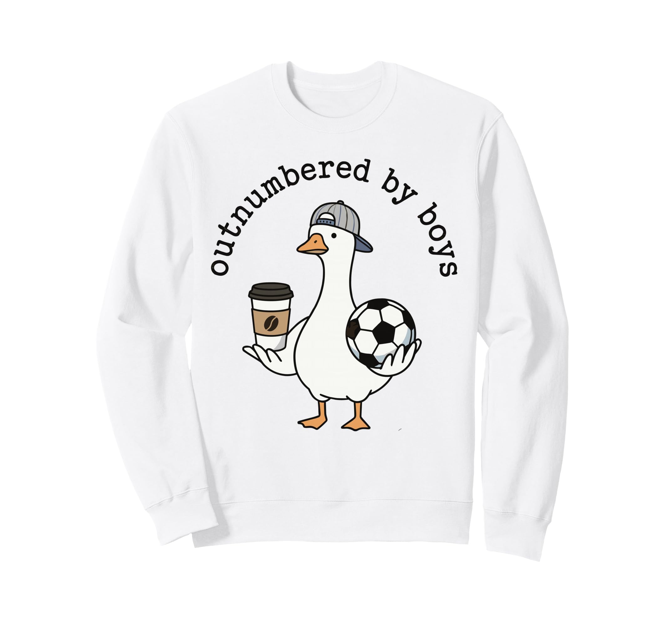 Mom Outnumbered Funny Soccer Sweatshirt - Casual Everyday Wear Unisex - T-Shirt, Sweatshirt, Hoodie
