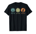 Peace Love Goat Funny Goat Lover T-Shirt - Casual Everyday Wear Unisex - T-Shirt, Sweatshirt, Hoodie