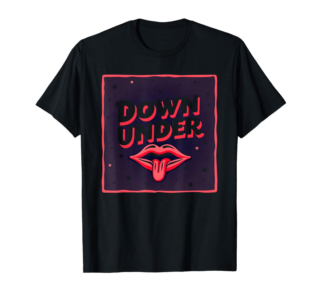 Lesbians Eat What Down Under Diner Black T-Shirt - Minimalist Print Unisex - T-Shirt, Sweatshirt, Hoodie