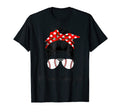5 Baseball Bonus Mom Life Messy Bun T-Shirt - Fun Novelty Design Men Women - T-Shirt, Sweatshirt, Hoodie