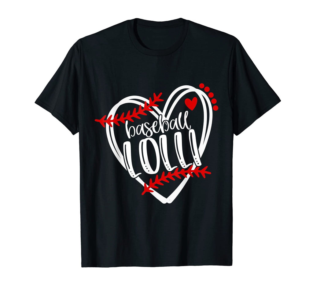 Baseball Lolli Distressed Heart Laces T-Shirt - Custom Art Print Men Women - T-Shirt, Sweatshirt, Hoodie