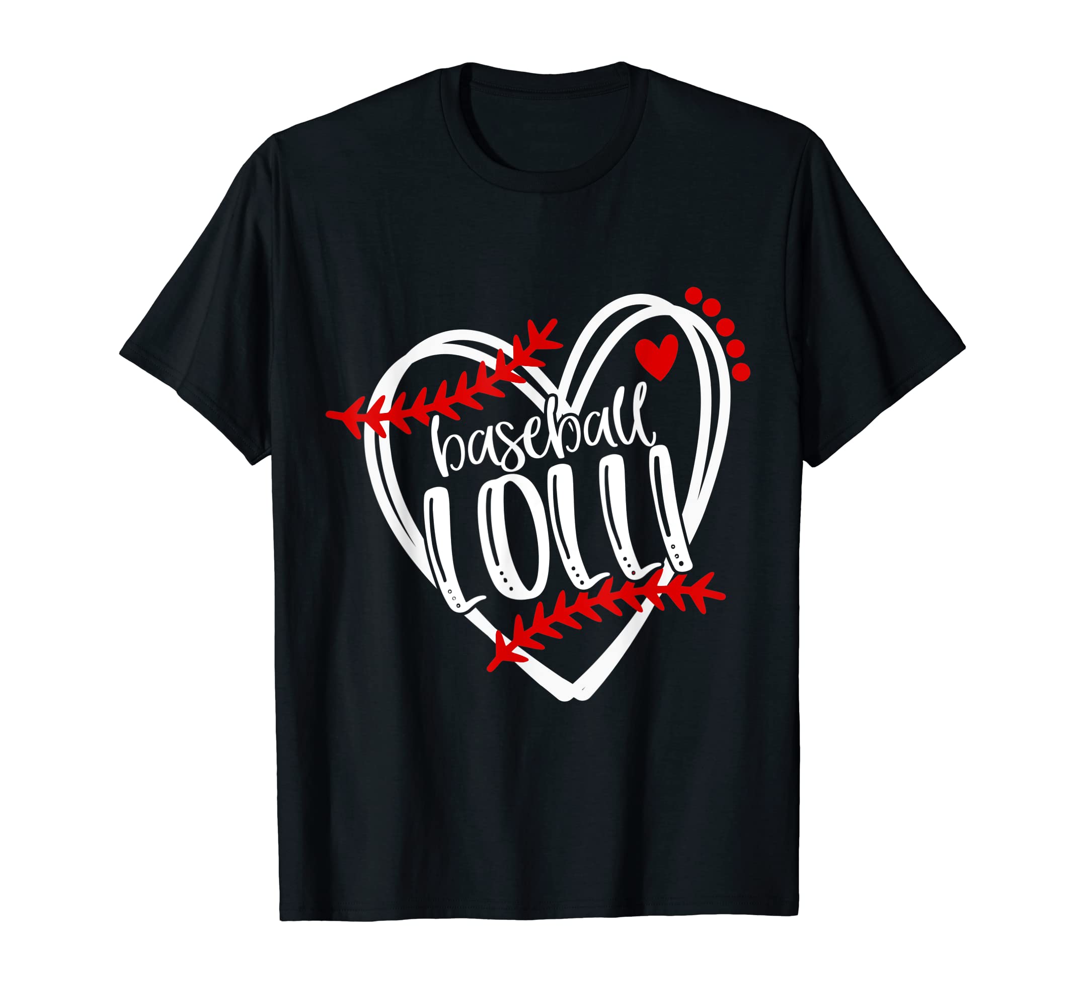Baseball Lolli Distressed Heart Laces T-Shirt - Custom Art Print Men Women - T-Shirt, Sweatshirt, Hoodie