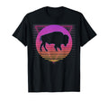 Buffalo Bison Vaporwave 80S 90S Sunset T-Shirt - Minimalist Print Unisex - T-Shirt, Sweatshirt, Hoodie