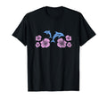 Dolphin Hibiscus Y2K Aesthetic T-Shirt - Streetwear Style for Adults - T-Shirt, Sweatshirt, Hoodie