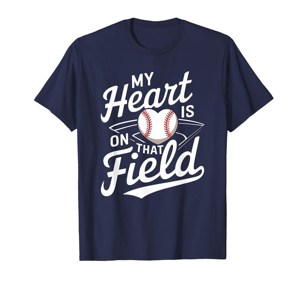 My Heart Is That Field Baseball Mom T-Shirt - Aesthetic Graphic for Adults - T-Shirt, Sweatshirt, Hoodie