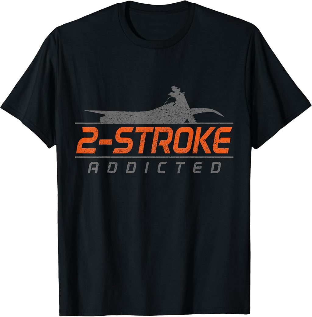 2-Stroke Addicted Motocross Dirt Bike Apparel - Adult & Kids T-Shirts, Sweatshirts & Hoodies apparel design preview 1