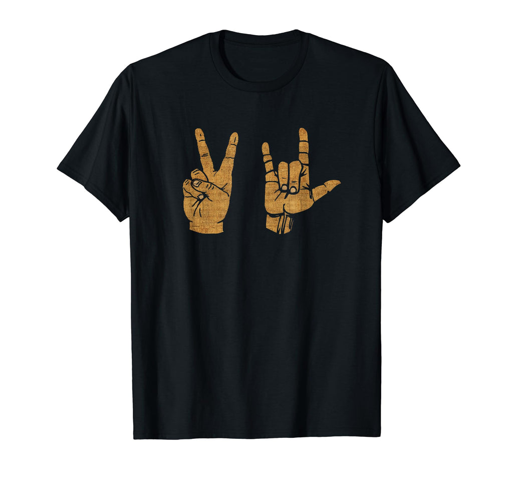 Peace And Love Asl T-Shirt - Graphic Print Men Women - T-Shirt, Sweatshirt, Hoodie