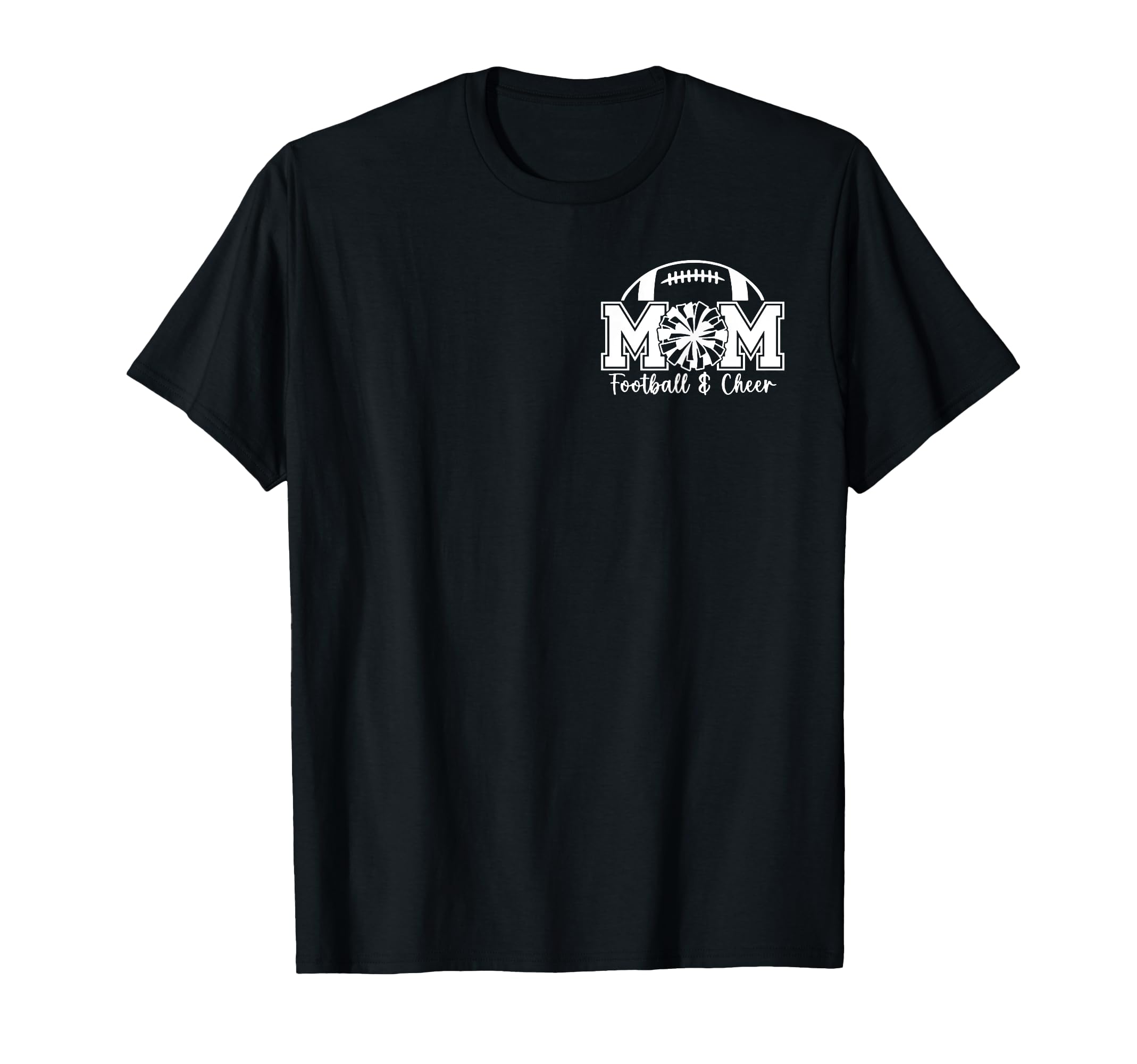 2 Sided Football And Cheer Mom Game T-Shirt - Casual Everyday Wear Unisex - T-Shirt, Sweatshirt, Hoodie
