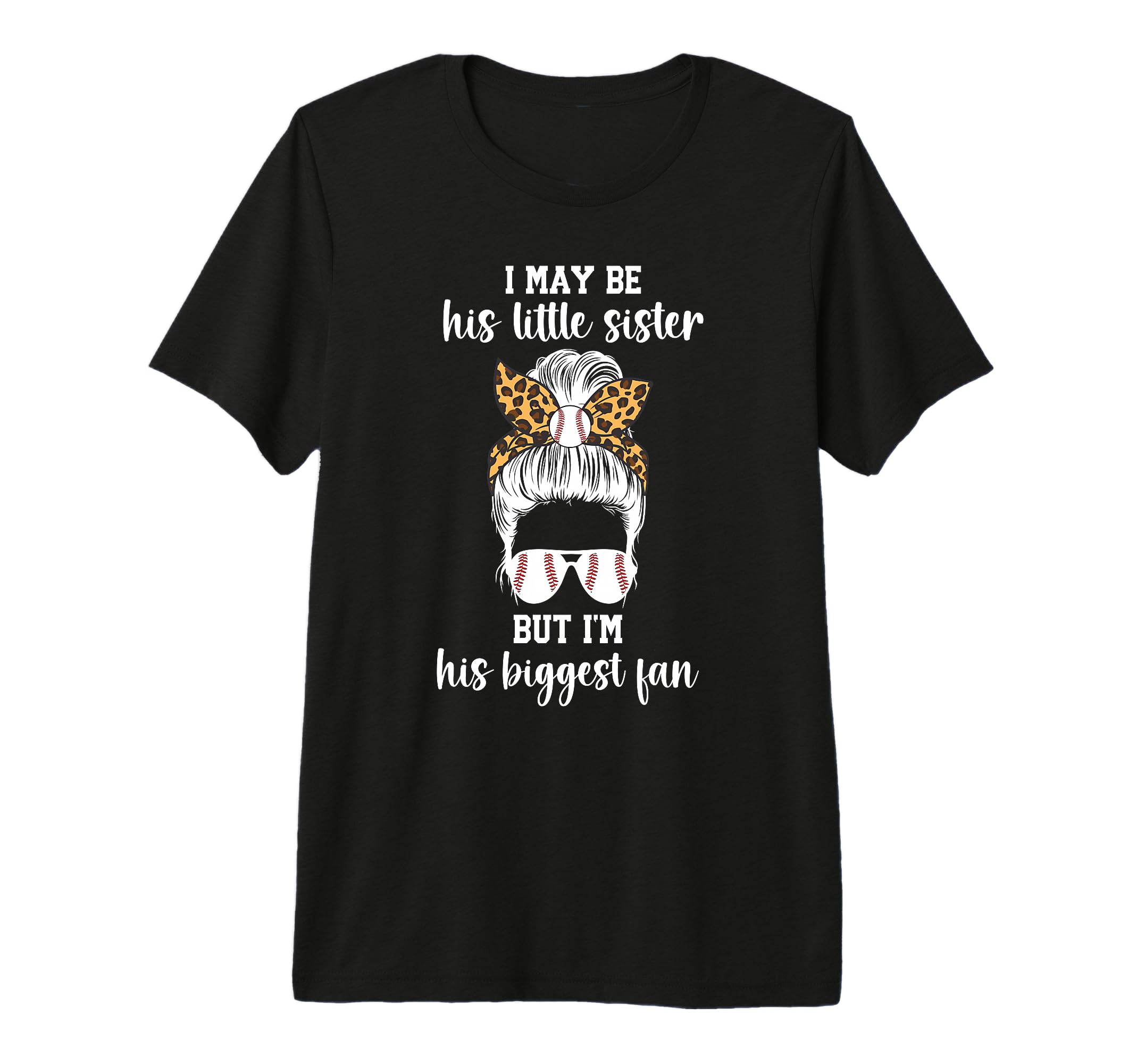 Little Sister Baseball Sister Baseball T-Shirt - Trendy Graphic for Adults - T-Shirt, Sweatshirt, Hoodie