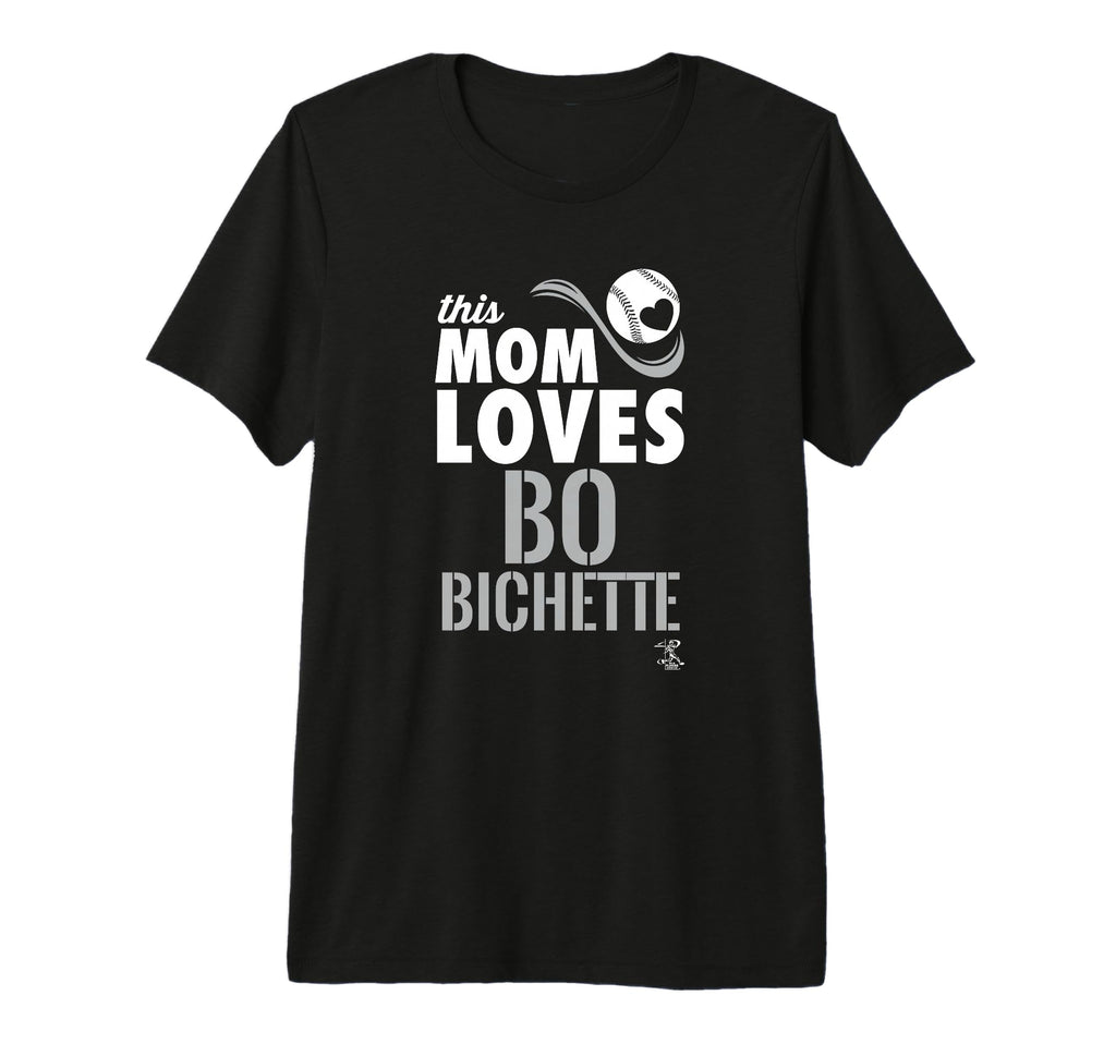 Bo Bichette This Mom Loves Tri Blend T-Shirt - Trendy Graphic Men Women - T-Shirt, Sweatshirt, Hoodie