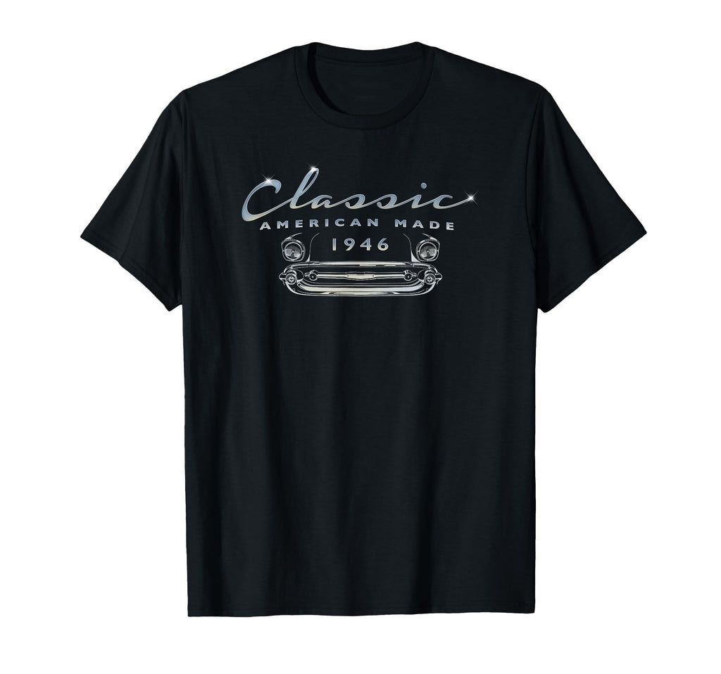 Born 1946 80Th Birthday Car T-Shirt - Aesthetic Graphic for Adults - T-Shirt, Sweatshirt, Hoodie