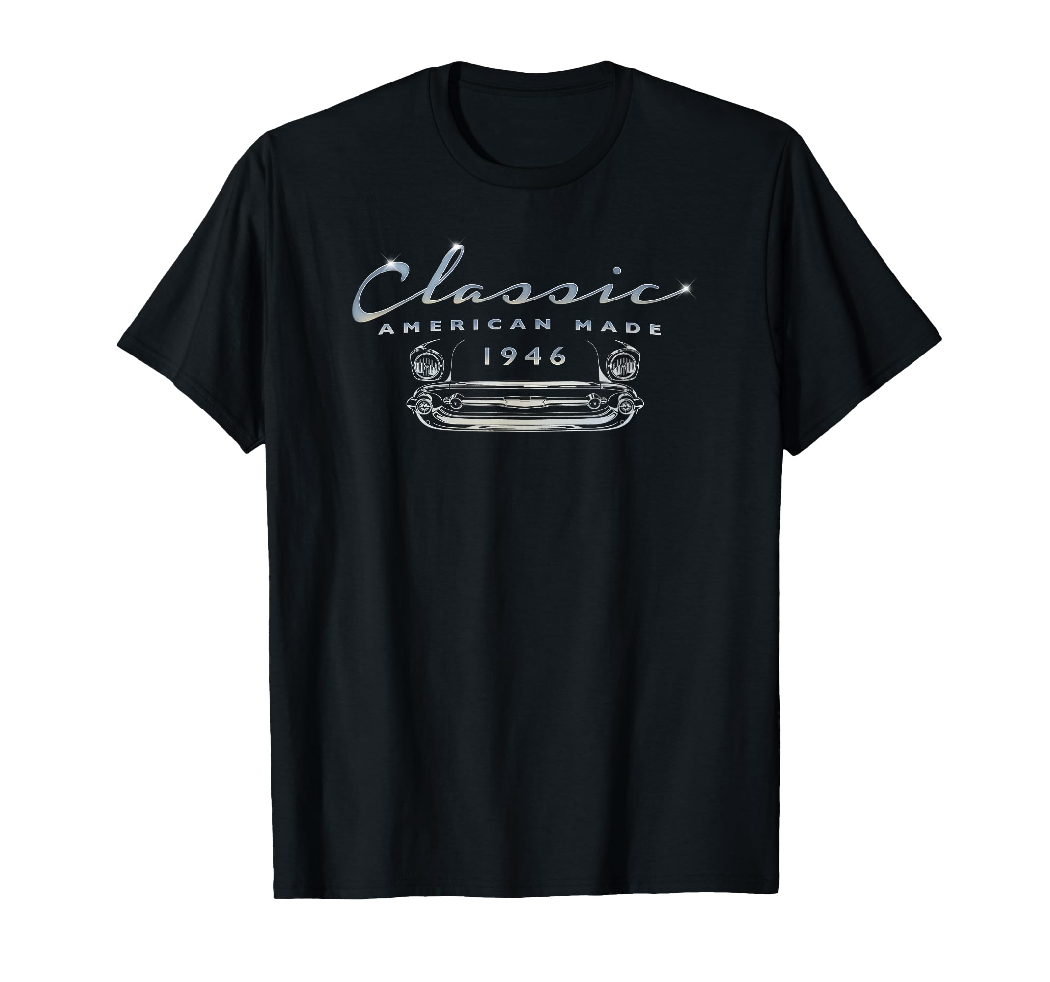 Born 1946 80Th Birthday Car T-Shirt - Aesthetic Graphic for Adults - T-Shirt, Sweatshirt, Hoodie