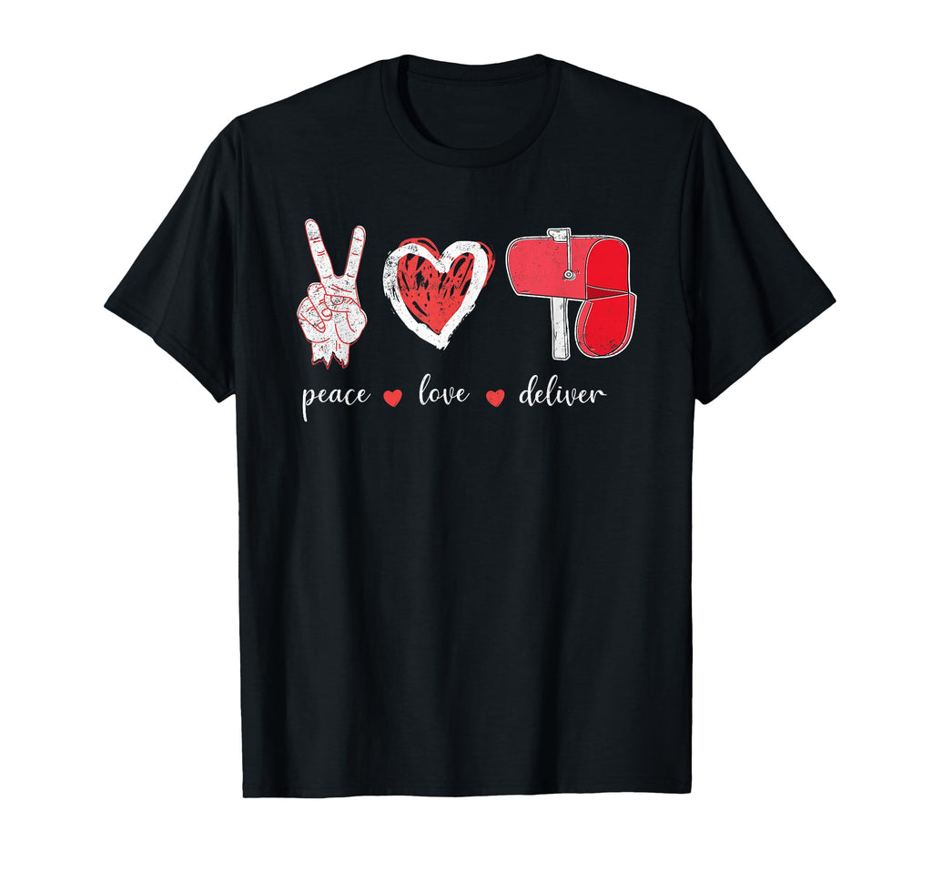 Post Office Postal Worker Mailbox Peace T-Shirt - Minimalist Print Unisex - T-Shirt, Sweatshirt, Hoodie