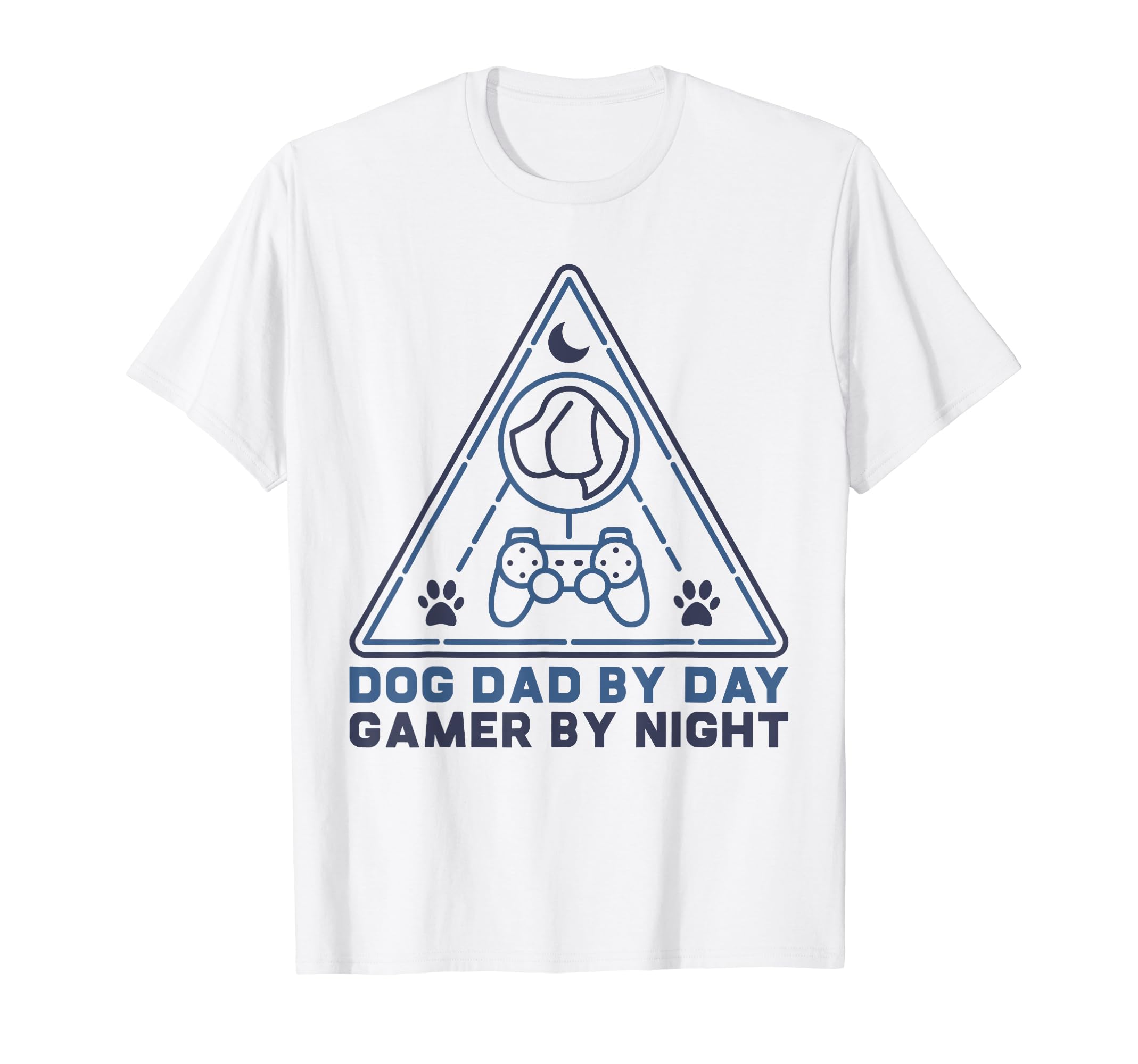 Dog Dad Day Gamer Night Triangle T-Shirt - Aesthetic Graphic for Adults - T-Shirt, Sweatshirt, Hoodie