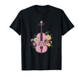 Fiddle Flowers Accessory Floral Violin T-Shirt - Minimalist Print Unisex - T-Shirt, Sweatshirt, Hoodie