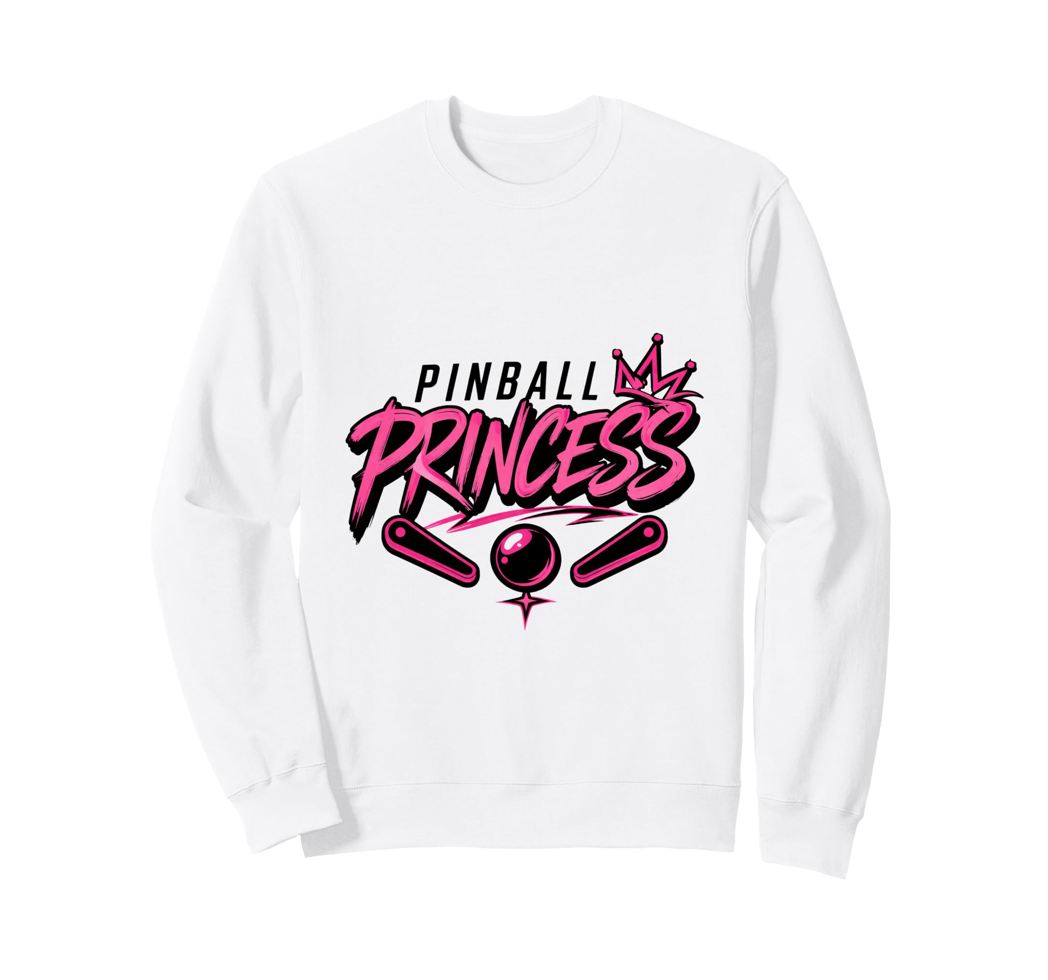 Pinball Princess Machines Funny Arcade Sweatshirt - Graphic Print Unisex - T-Shirt, Sweatshirt, Hoodie