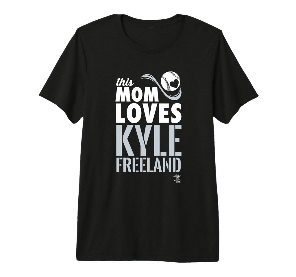 Kyle Freeland This Mom Loves Tri Blend T-Shirt - Custom Art Print Men Women - T-Shirt, Sweatshirt, Hoodie