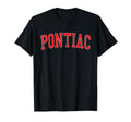 Pontiac Il Distressed Red Varsity T-Shirt - Custom Art Print Men Women - T-Shirt, Sweatshirt, Hoodie