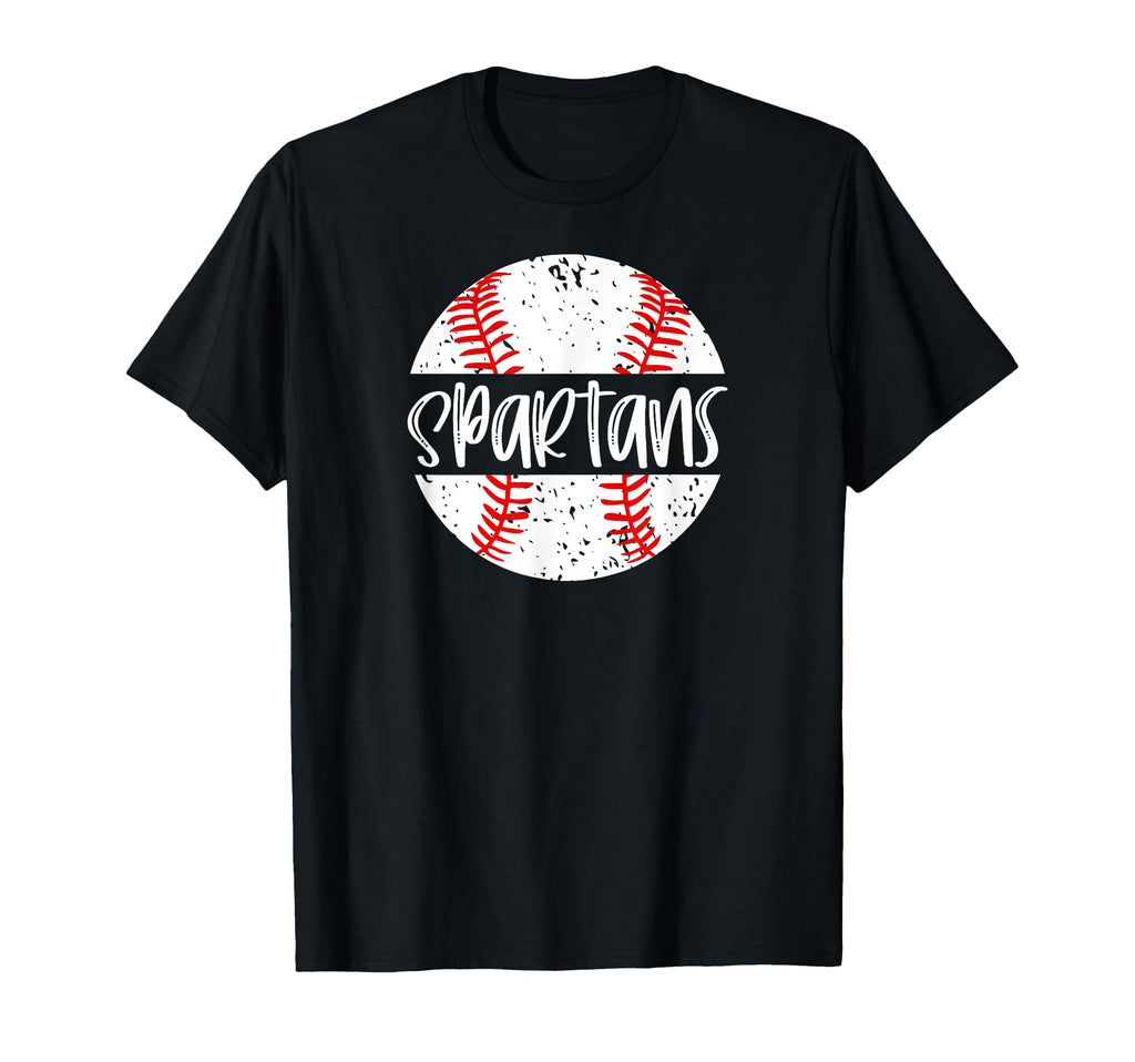Spartans Baseball Team Mascot School T-Shirt - Streetwear Style for Adults - T-Shirt, Sweatshirt, Hoodie