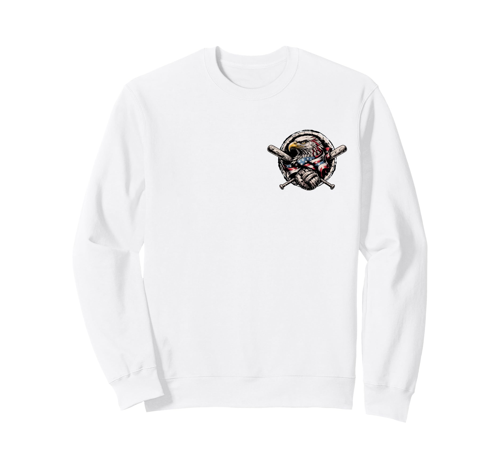 Patriotic Baseball Father Baseball Sweatshirt - Aesthetic Graphic Unisex - T-Shirt, Sweatshirt, Hoodie