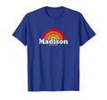 Madison Connecticut Ct 70S Rainbow T-Shirt - Minimalist Print Unisex - T-Shirt, Sweatshirt, Hoodie