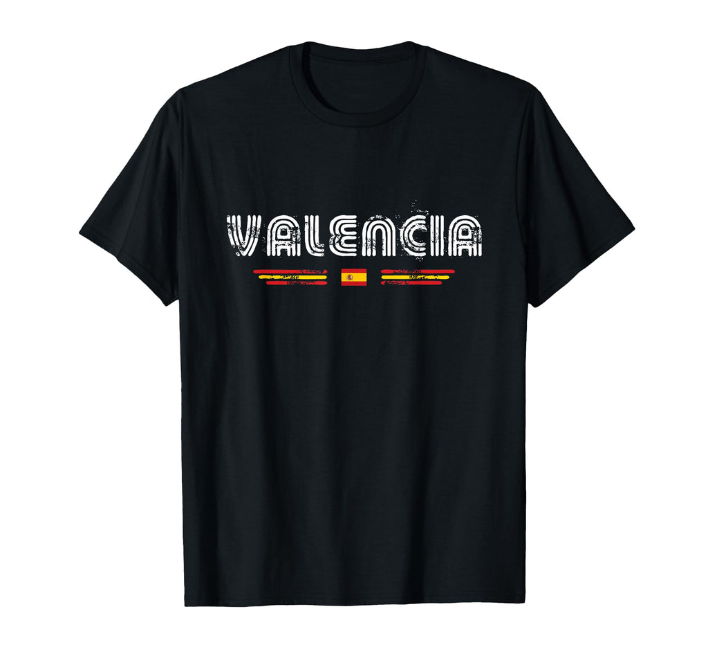 Valencia Spain 70S 80S Type T-Shirt - Custom Art Print Unisex - T-Shirt, Sweatshirt, Hoodie