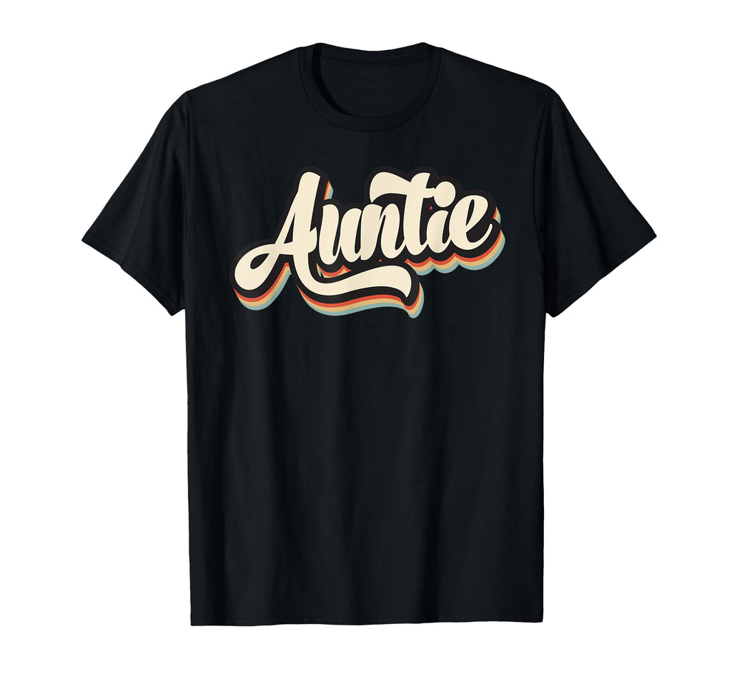 Funny Auntie Striped Logo Aunt T-Shirt - Novelty Apparel Men Women - T-Shirt, Sweatshirt, Hoodie