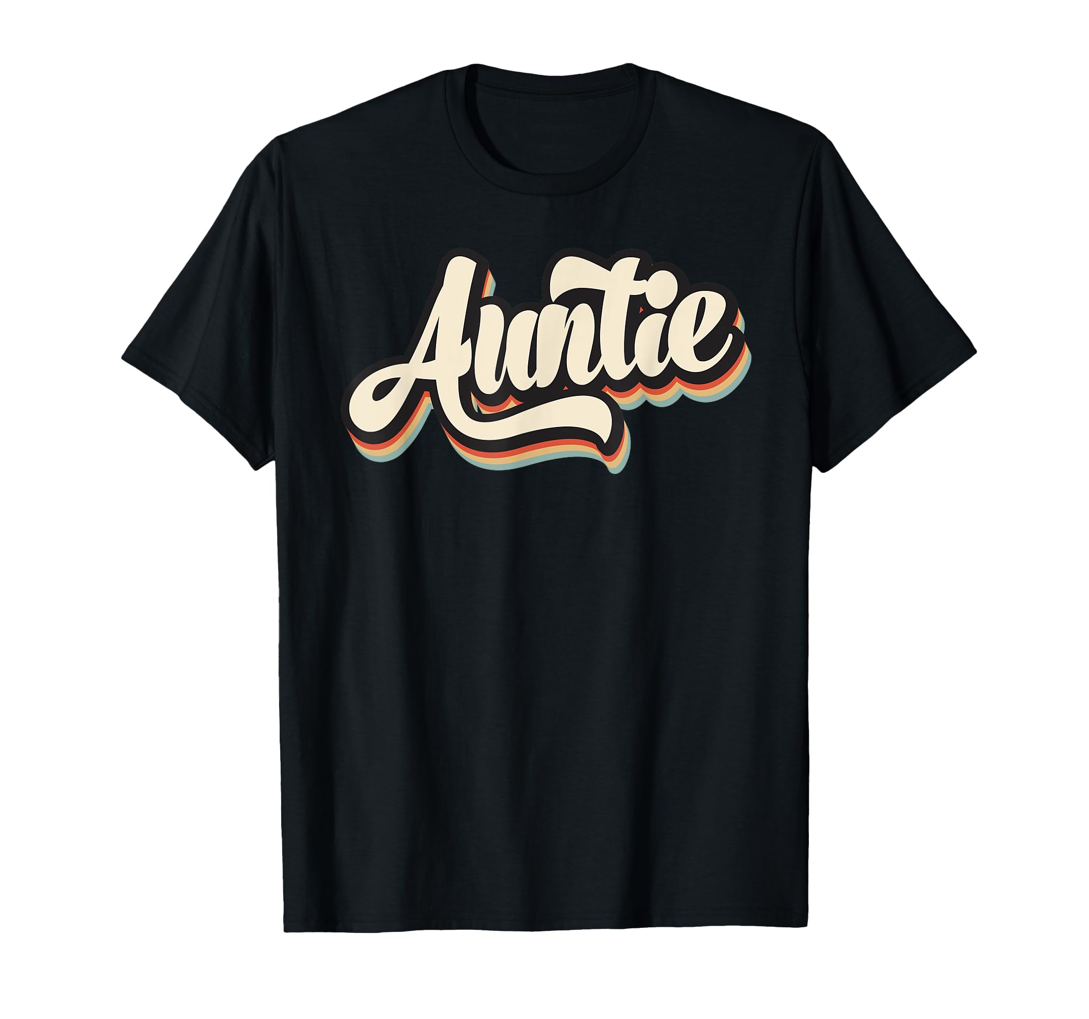Funny Auntie Striped Logo Aunt T-Shirt - Novelty Apparel Men Women - T-Shirt, Sweatshirt, Hoodie