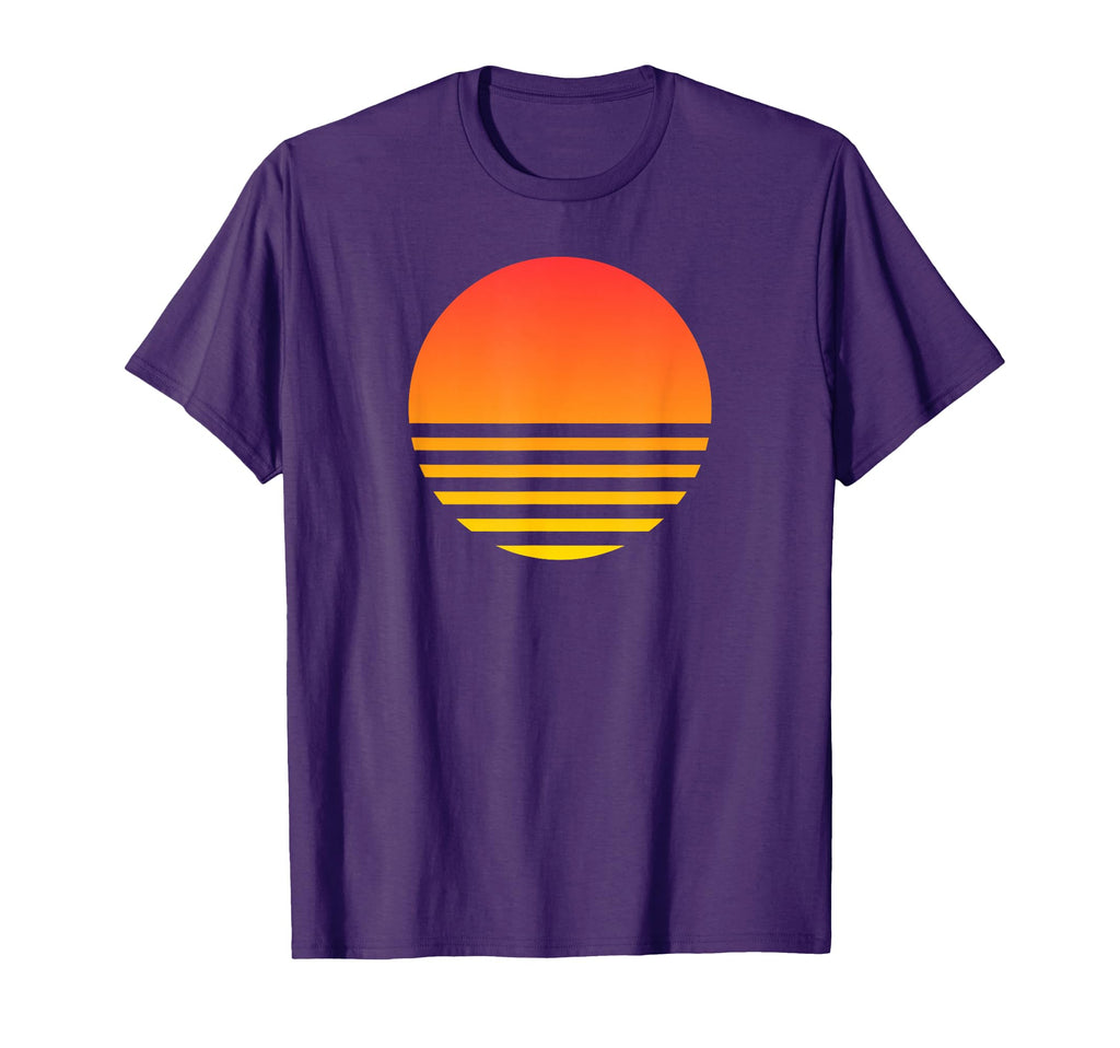 Sunset Summer Beach Surf 80S T-Shirt - Casual Everyday Wear Men Women - T-Shirt, Sweatshirt, Hoodie