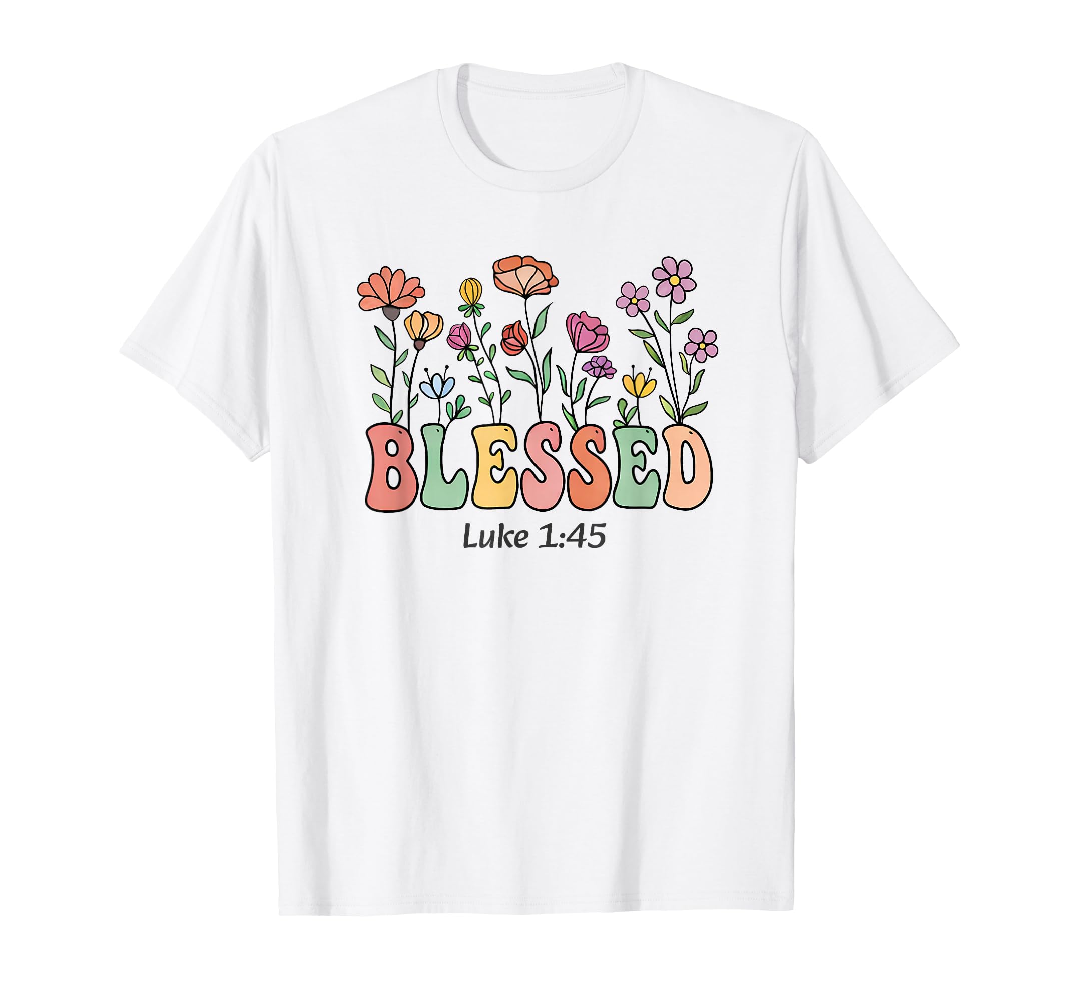 Boho Blessed Christian Floral T-Shirt - Fun Novelty Design for Adults - T-Shirt, Sweatshirt, Hoodie