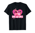 I Pitch She Catches Softball Pitcher T-Shirt - Aesthetic Graphic Men Women - T-Shirt, Sweatshirt, Hoodie