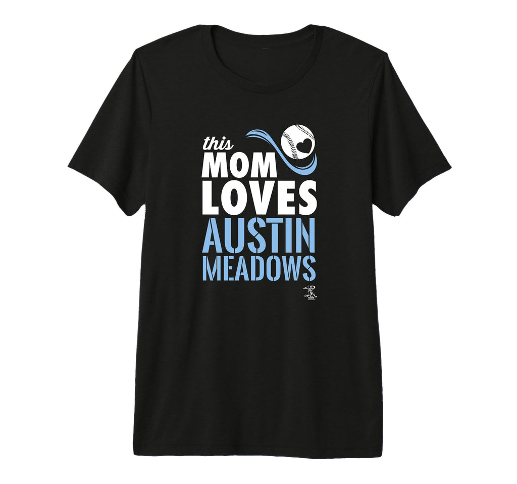 Austin Meadows This Mom Loves Tri Blend T-Shirt - Graphic Print Unisex - T-Shirt, Sweatshirt, Hoodie