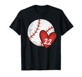 Womens Custom Baseball Mom Number 22 T-Shirt - Aesthetic Graphic Men Women - T-Shirt, Sweatshirt, Hoodie