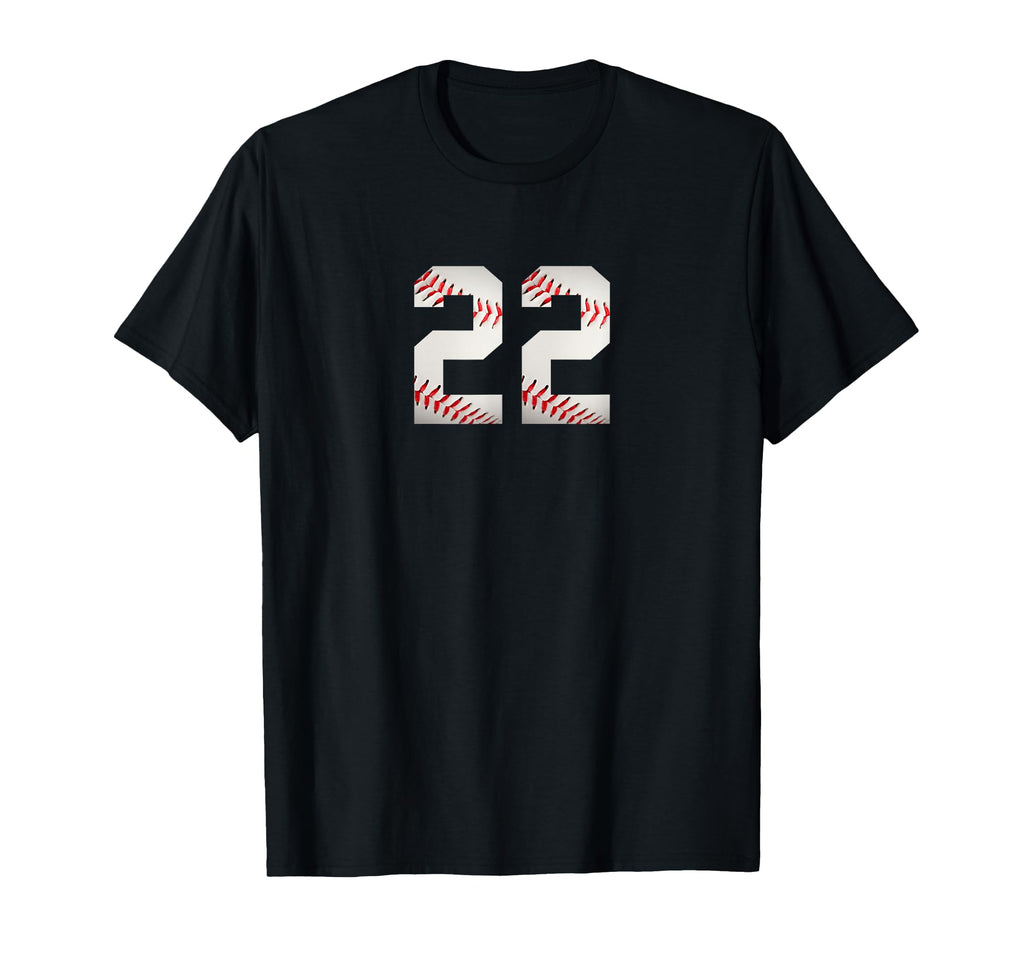 Number 22 Minimalist Birthday Baseball T-Shirt - Unique Graphic Men Women - T-Shirt, Sweatshirt, Hoodie