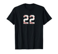 Number 22 Minimalist Birthday Baseball T-Shirt - Unique Graphic Men Women - T-Shirt, Sweatshirt, Hoodie