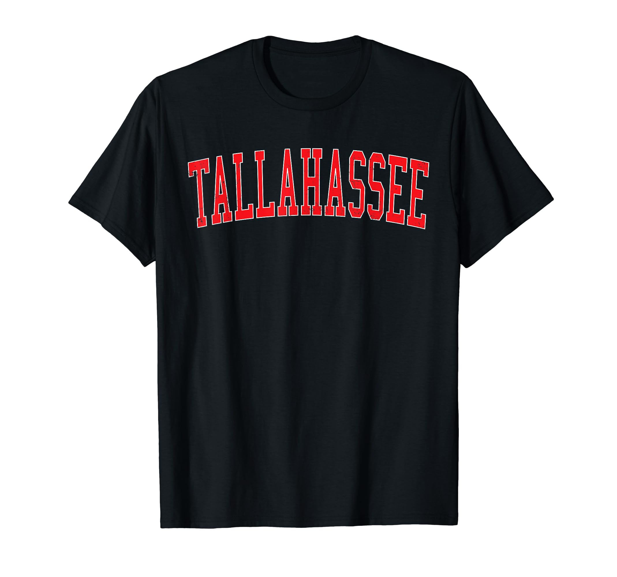 Tallahassee Fl Varsity Red Text T-Shirt - Novelty Apparel Unisex - T-Shirt, Sweatshirt, Hoodie