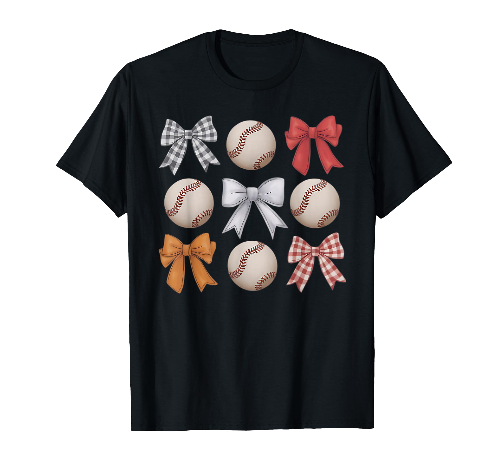 Baseball Coquette Bow Mom Sister T-Shirt - Custom Art Print Men Women - T-Shirt, Sweatshirt, Hoodie