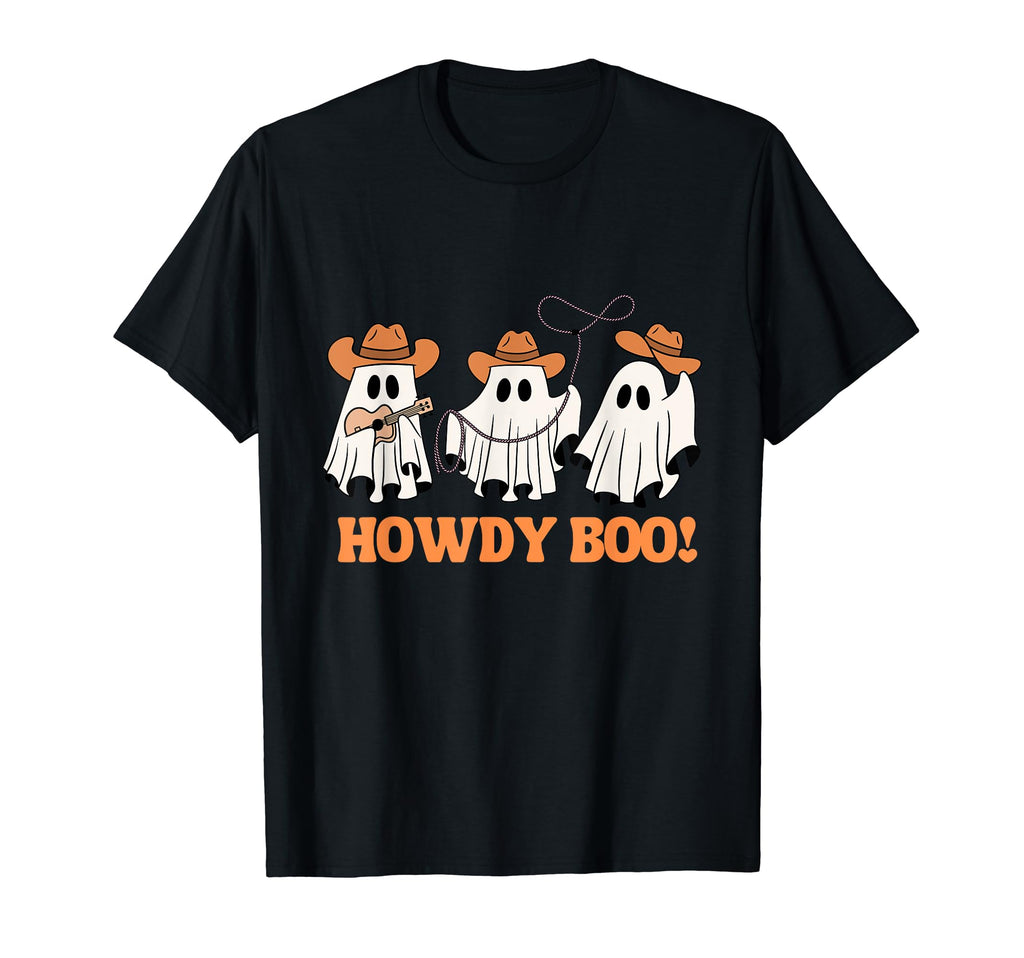 Western Halloween Cowboy Ghost Howdy T-Shirt - Novelty Apparel Men Women - T-Shirt, Sweatshirt, Hoodie