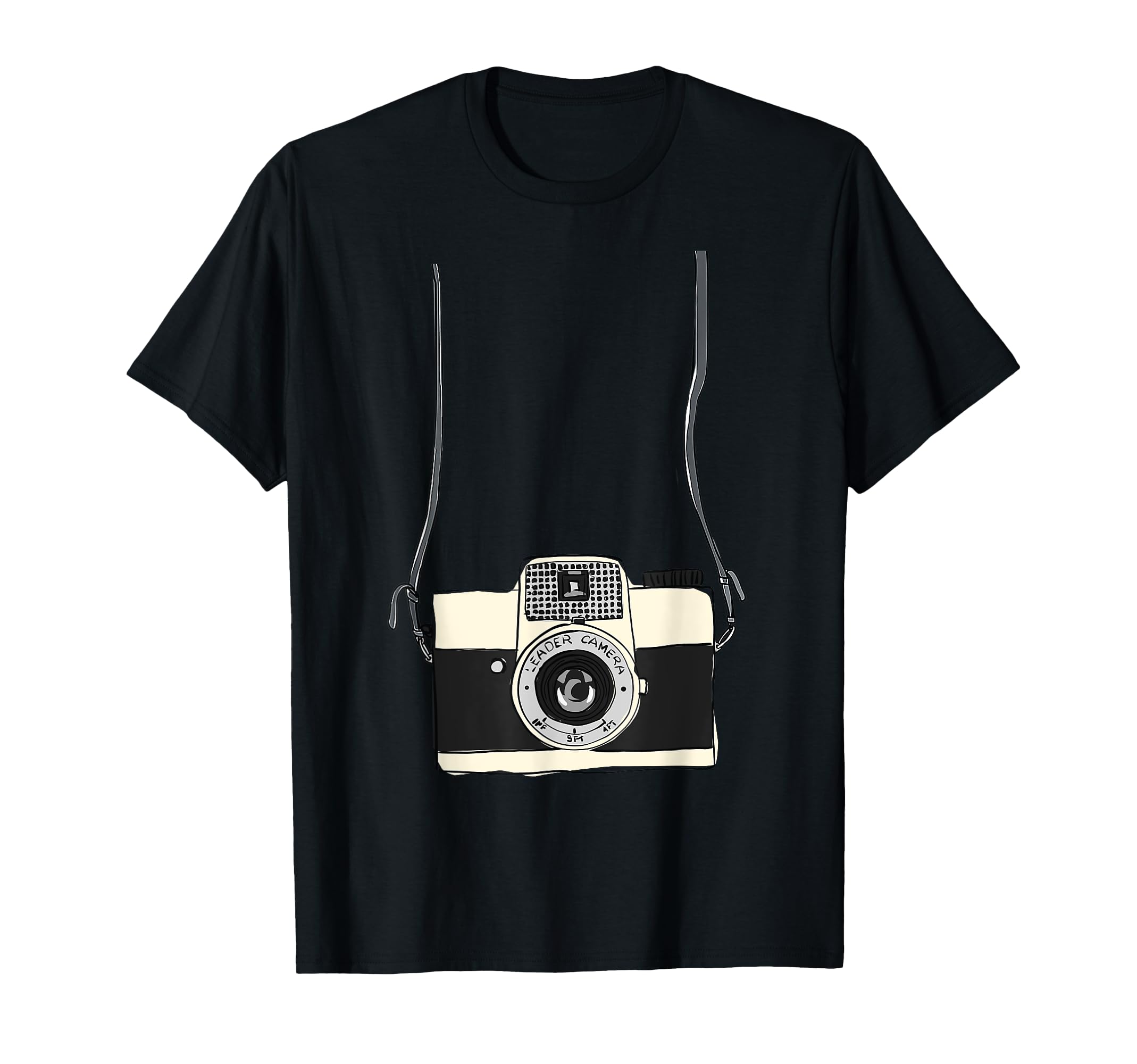 Fake Tourist Camera Holiday Vacation T-Shirt - Unique Graphic Unisex - T-Shirt, Sweatshirt, Hoodie