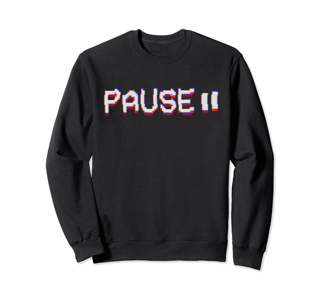 Glitch Vcr Vhs Tape 80S Pause Sweatshirt - Casual Everyday Wear Men Women - T-Shirt, Sweatshirt, Hoodie