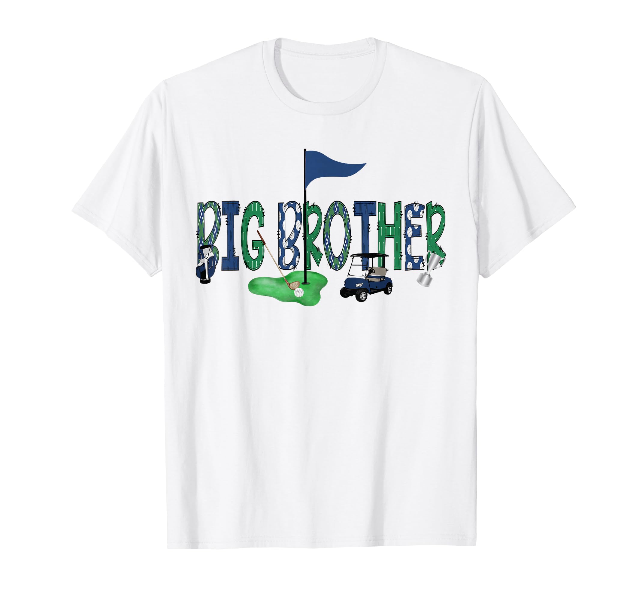 Big Brother Birthday Hole One Golf Matching T-Shirt - Graphic Print Unisex - T-Shirt, Sweatshirt, Hoodie