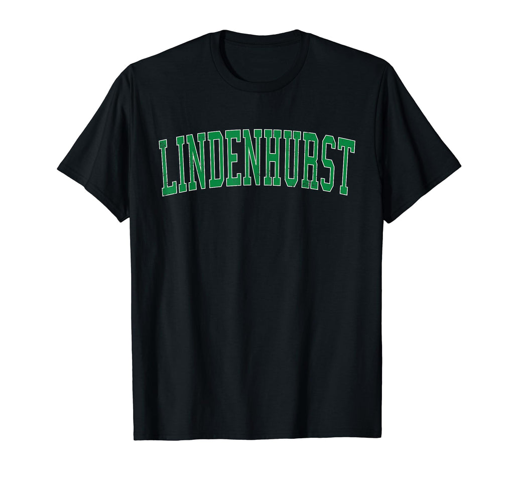 Lindenhurst Ny Distressed Green T-Shirt - Minimalist Print Men Women - T-Shirt, Sweatshirt, Hoodie