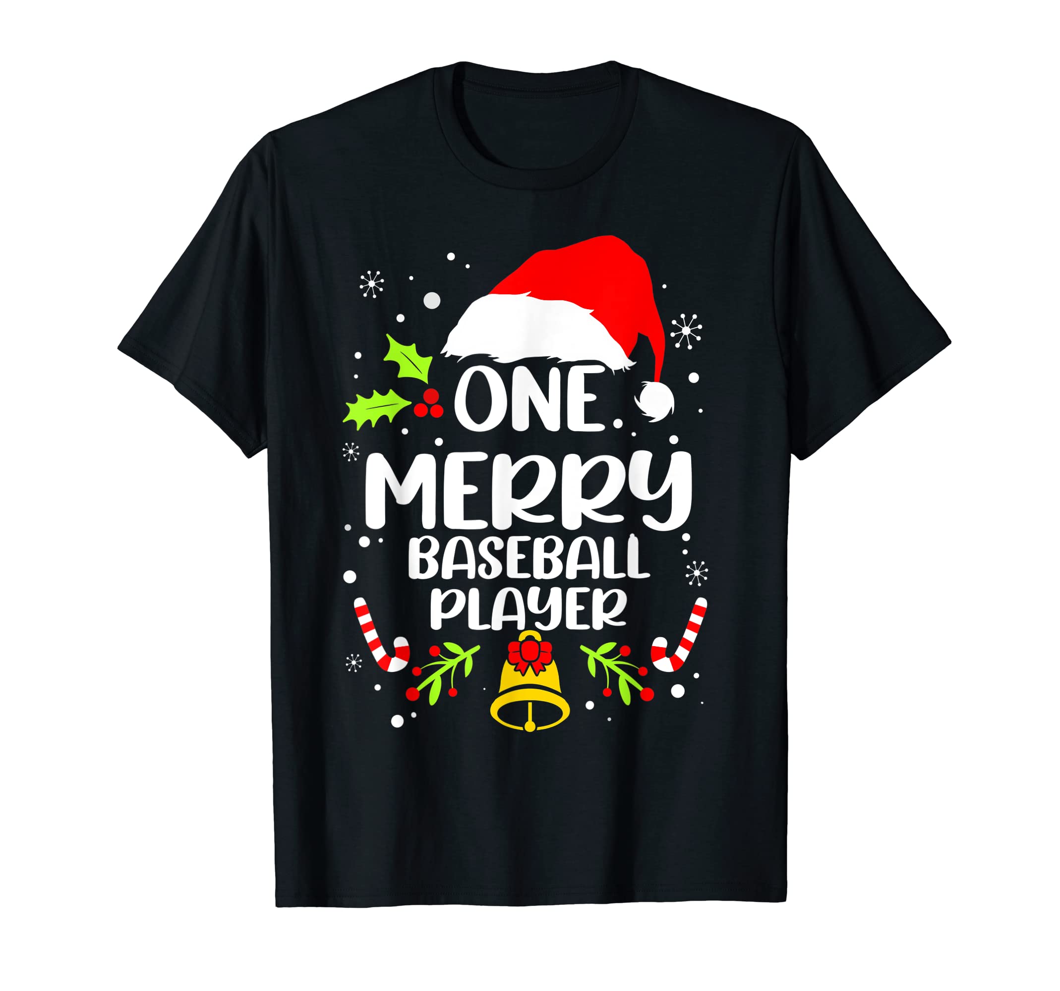 Baseball Player One Merry Baseball T-Shirt - Graphic Print for Adults - T-Shirt, Sweatshirt, Hoodie