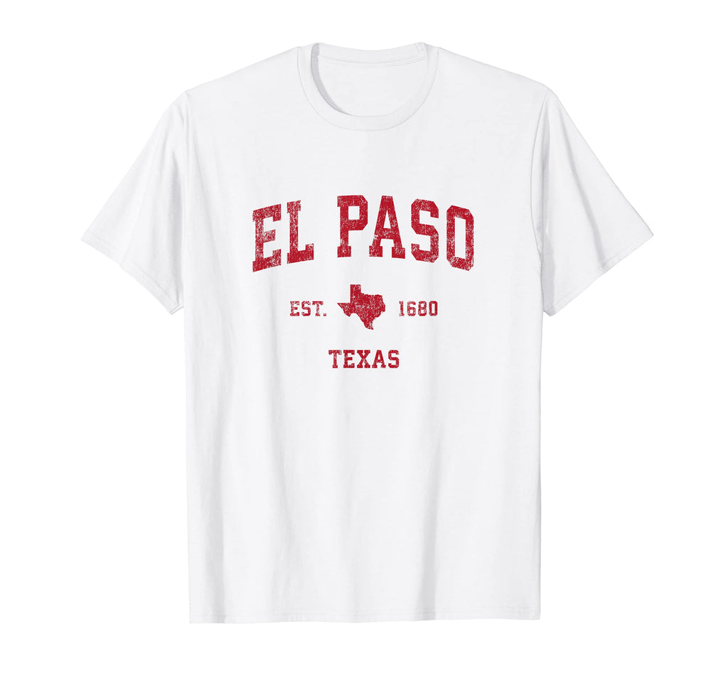El Paso Texas Tx Sports Red T-Shirt - Unique Graphic Unisex - T-Shirt, Sweatshirt, Hoodie