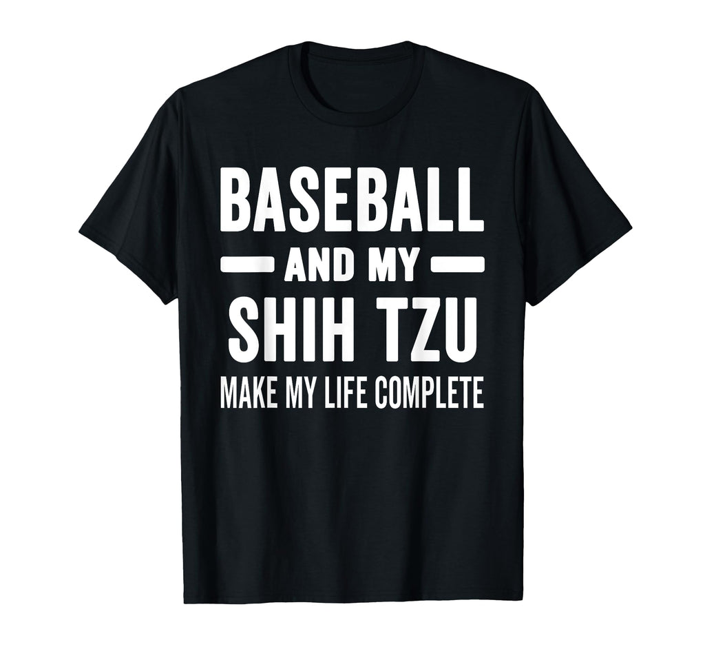 Baseball And My Shih Tzu Mama Dog T-Shirt - Streetwear Style for Adults - T-Shirt, Sweatshirt, Hoodie